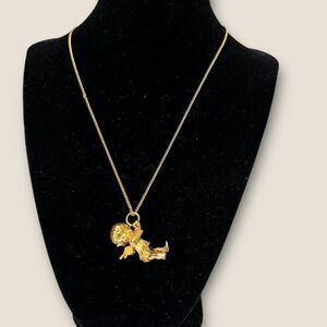 Angel pendant plus a gold plated necklace